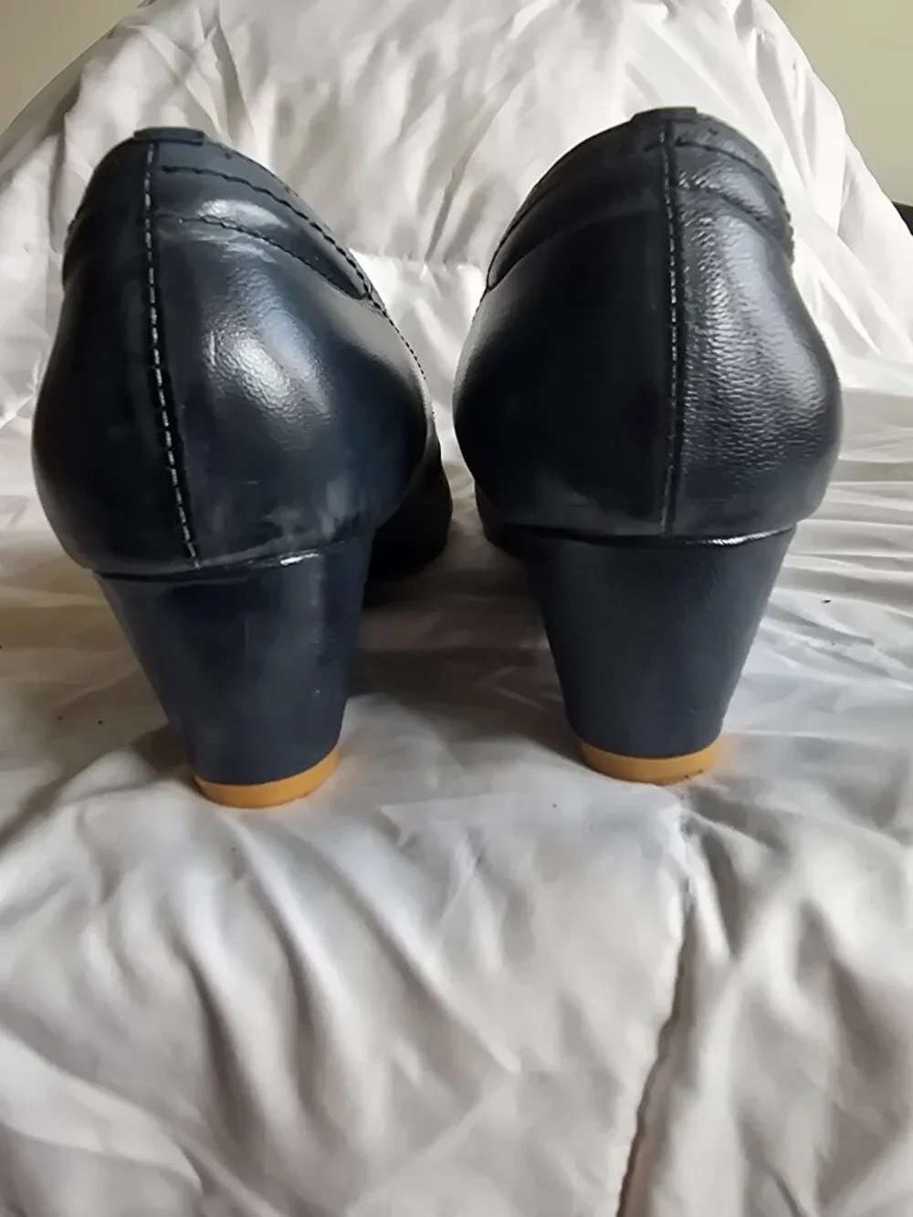 Mona Flying- blue wedge shoes